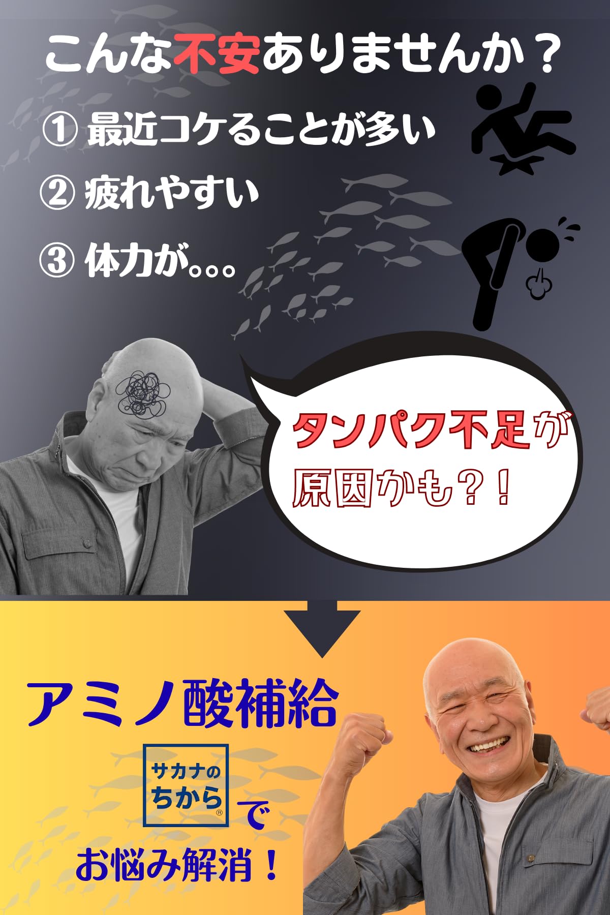 Amazon.co.jp: サカナのちから サカナのちからS for シニア 120g 錠剤
