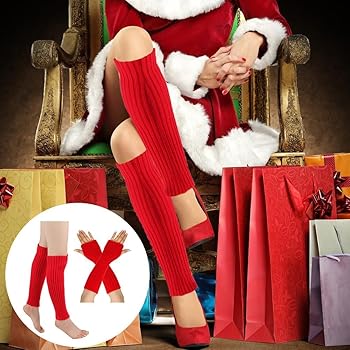 Streamzio Leg Warmers and Arm Warmers Set, Cute and Comfy Knitted