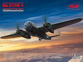 Amazon | ICM 1/48 WW2 ドイツ ドルニエ 217K-1 爆撃機 プラモデル