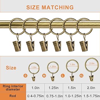 Amazon.co.jp: カーテンロッド用アンティーク真鍮クリップカーテン