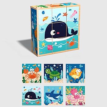 Amazon.co.jp: 六面パズル, 3D パターン ブロック 6 面, 細かい運動