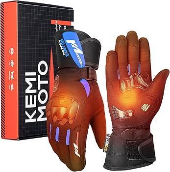 Amazon.co.jp: 【手の甲と掌独立発熱】KEMIMOTO 電熱グローブ バイク