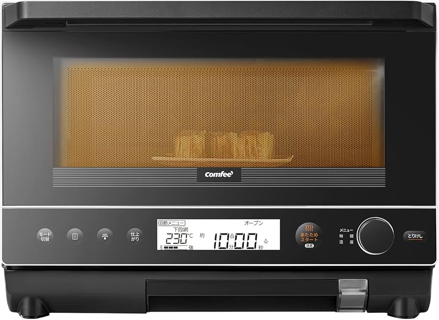 Amazon | COMFEE' スチームオーブンレンジ 23L フラットテーブル