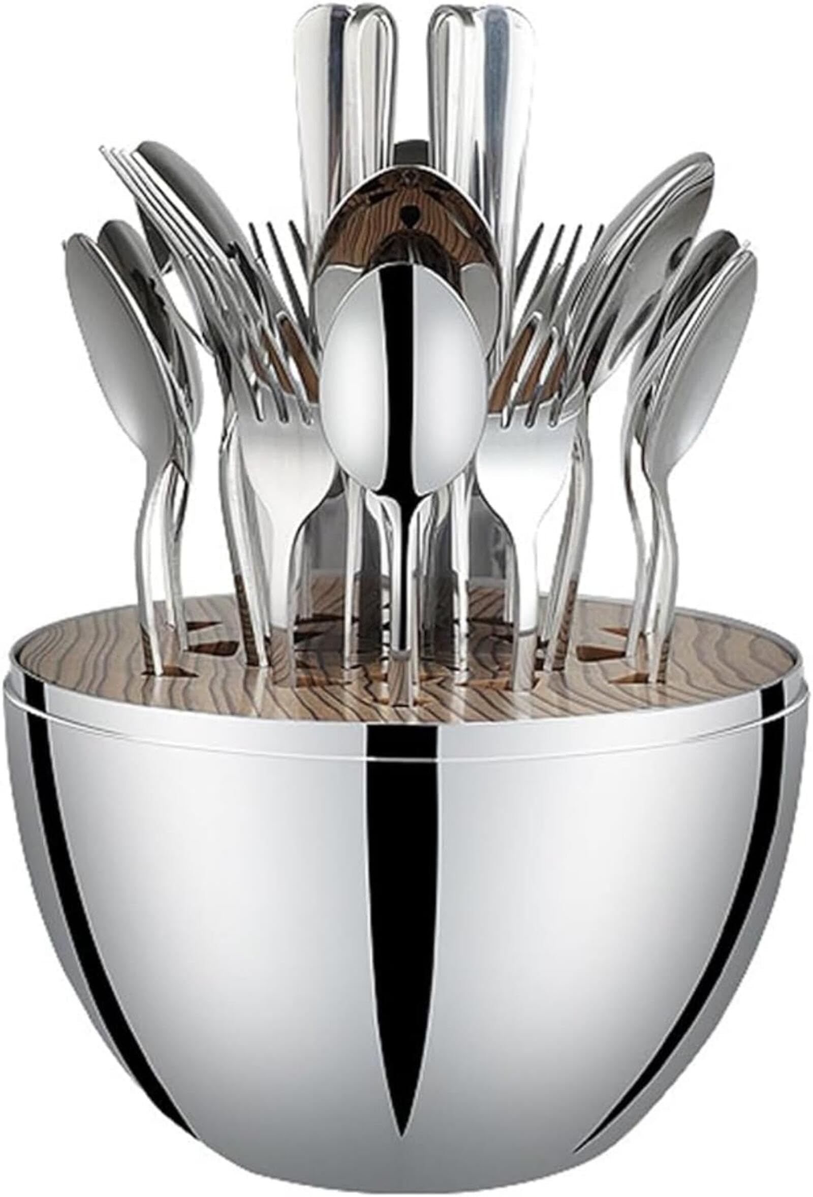 Amazon｜おしゃれナイフフォークスプーン24点セット 卵形 収納ボックス