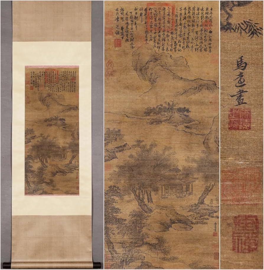 中国古美術 北宋の画家 曽巩 掛肉筆絵 激安骨董品 BD269A13-2 中国古