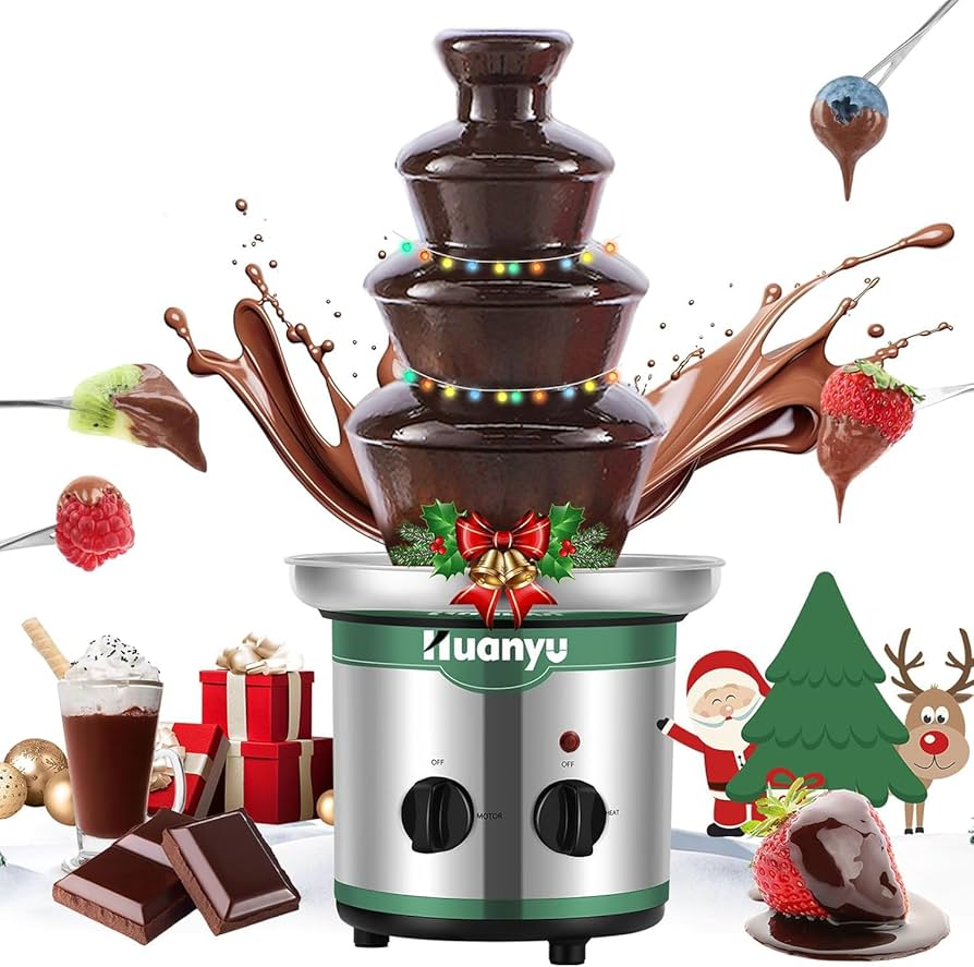 Amazon | Huanyu チョコレートファウンテン 4段 ステンレス製 50℃加熱