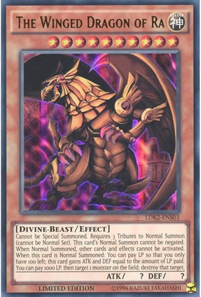 Amazon.com: YuGiOh : LDK2-ENS03 Limited Ed The Winged Dragon of Ra