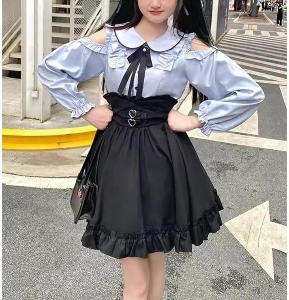 Wayolyn Lolita Fashion Jirai Kei Fashion Women Lolita Blouse Lace