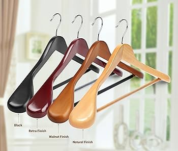 Amazon.com: Coat Hanger 8-Pack, MEQUTION Wood Hangers Trouser