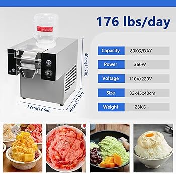 Amazon.com: 80/125/170KG/Day Snow Ice Machine, Snowflake Ice Maker