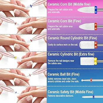Amazon.com: 25Pcs Nail Drill Bits Set with Rhinestone Holder, 3/32