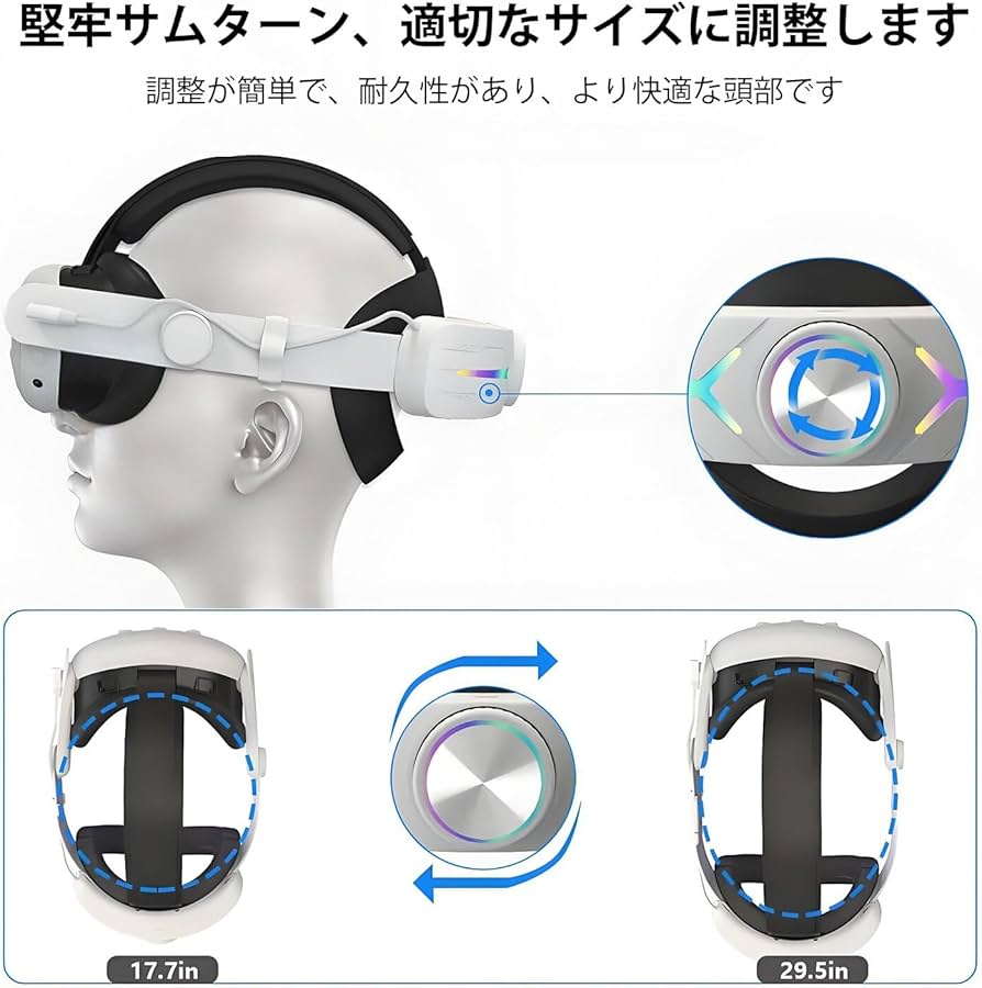 Amazon.co.jp: Crspexil Meta Quest 3ヘッドストラップ バッテリー