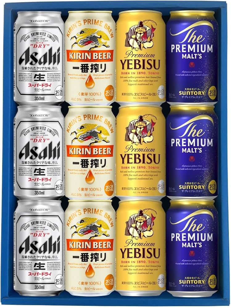 Amazon.co.jp: 【ギフト用】人気ビール 4種セット 350ml缶（スーパー