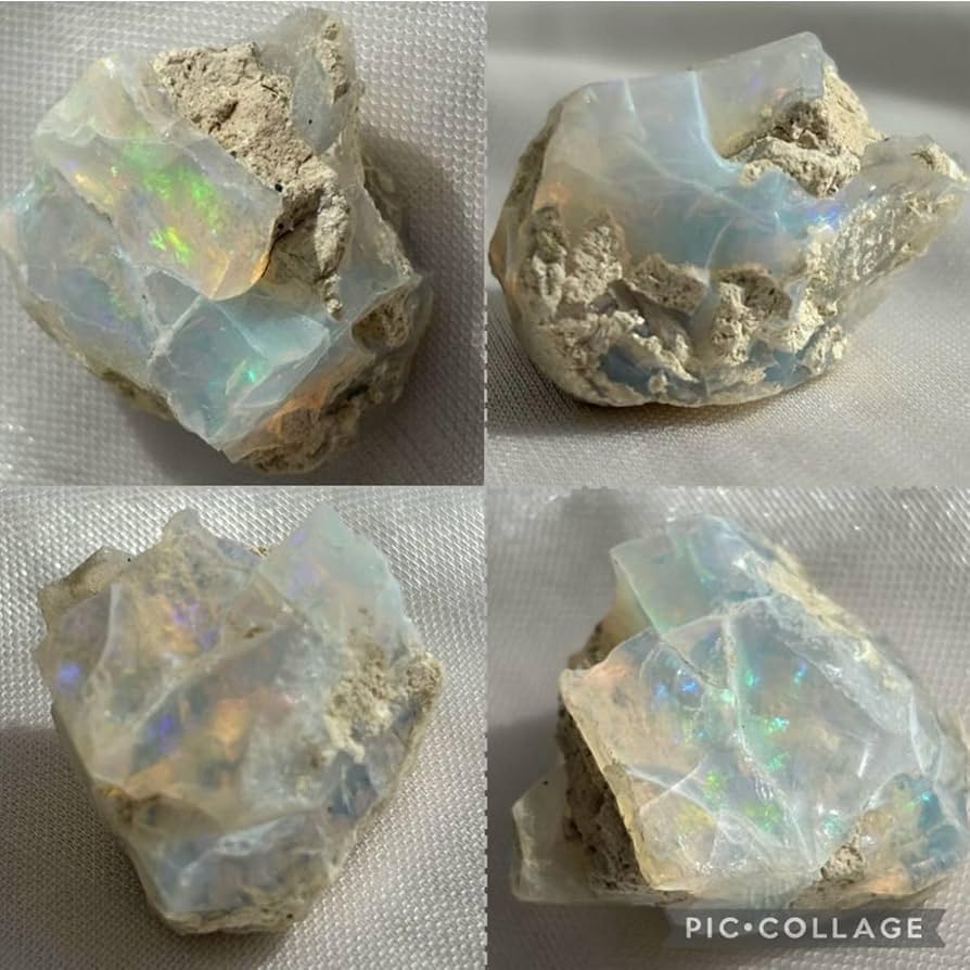 54ct】エチオピア オパール 原石 天然石 鉱物 標本 鉱石 虹 レインボー