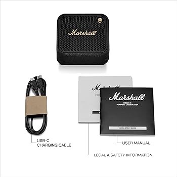 Amazon.com: Marshall Willen II Bluetooth Portable Speaker - Black