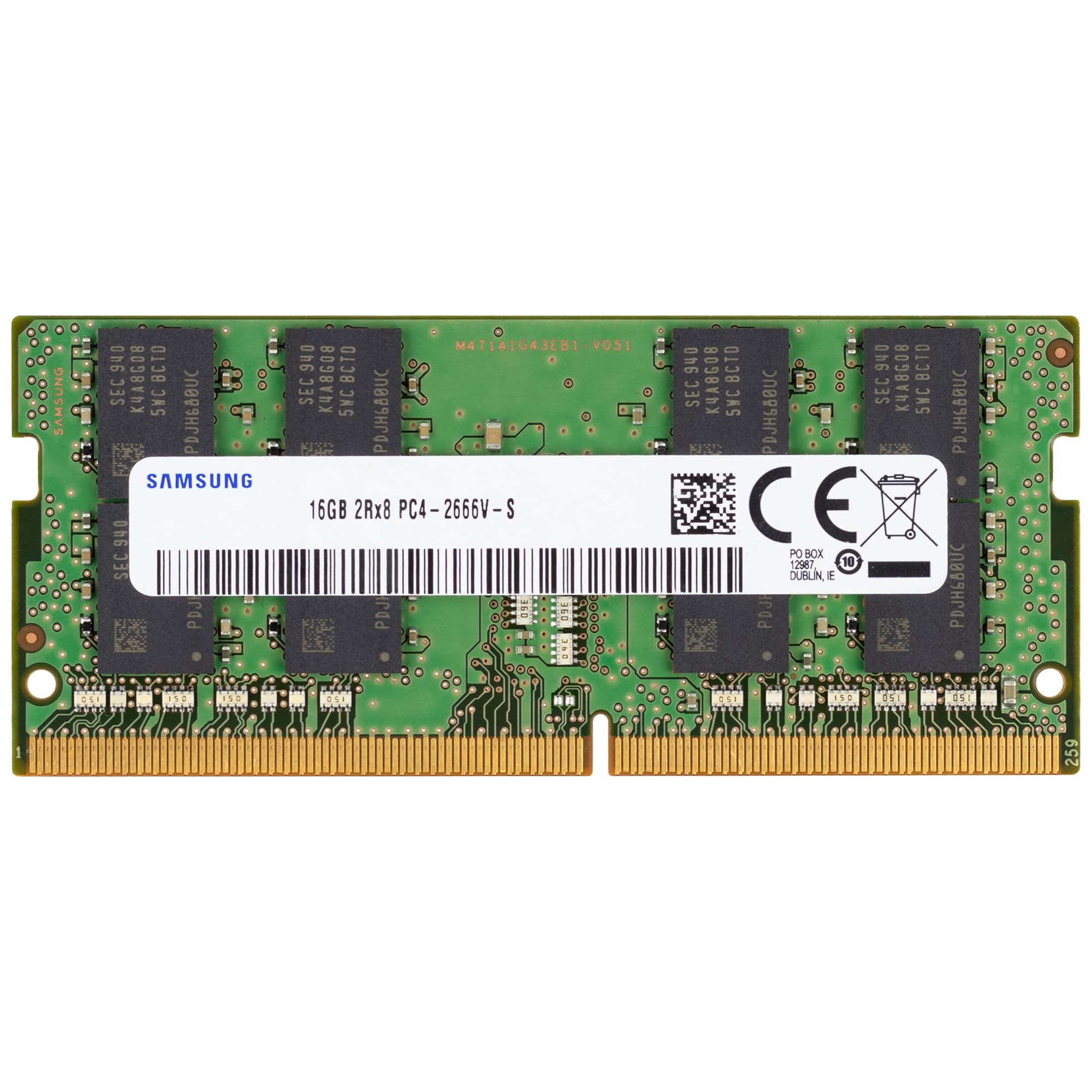 Samsung 16GB DDR4 2666MHz PC4-21300 (PC4-2666V) CL19 SODIMM 2Rx8