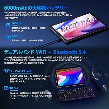 Amazon.co.jp: 【タブレット 10インチ Wi-Fiモデル】アンドロイド