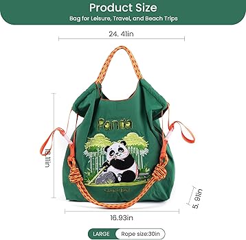 Amazon.com: Guan&Ball Lady classic fashion panda pattern tote bag