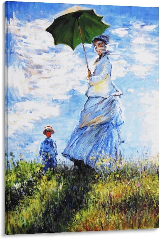 Amazon.co.jp: クロード・モネ『日傘をさす女性』 油絵 日本画 絵画