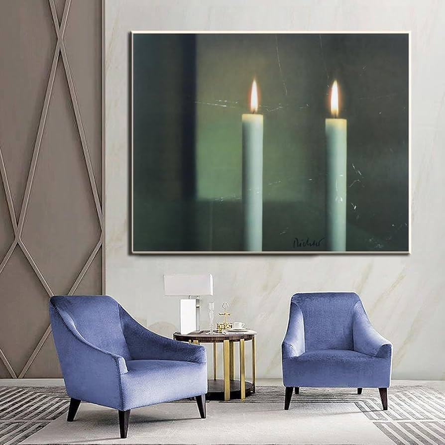 Amazon.co.jp: ゲルハルト・リヒター ポスター 50 キャンドル ウォール