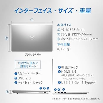 Amazon.co.jp: Dell ノートパソコン Inspiron 15 3520 15.6インチ