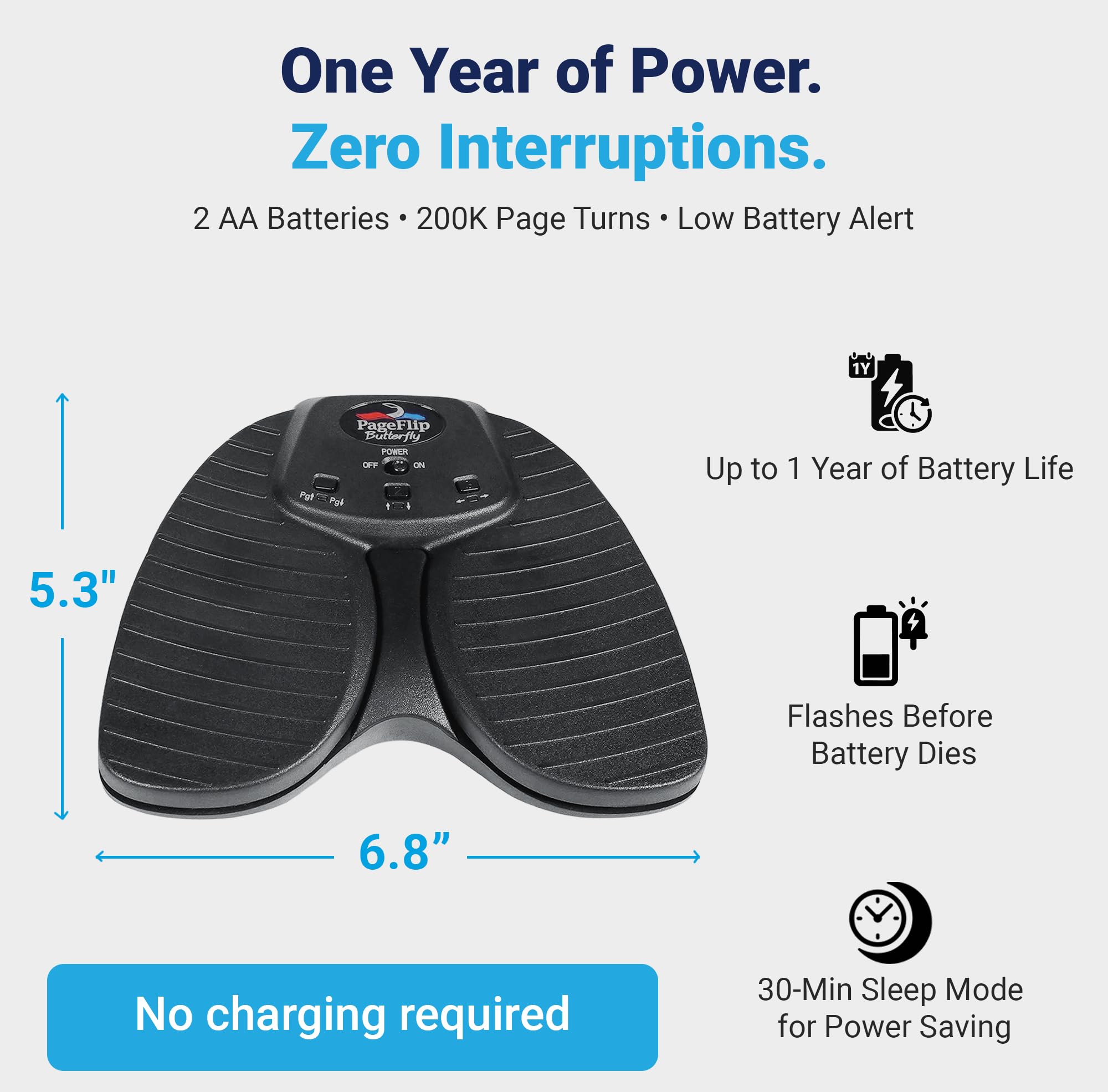 Amazon.com: PageFlip Butterfly Bluetooth Page Turner Pedal