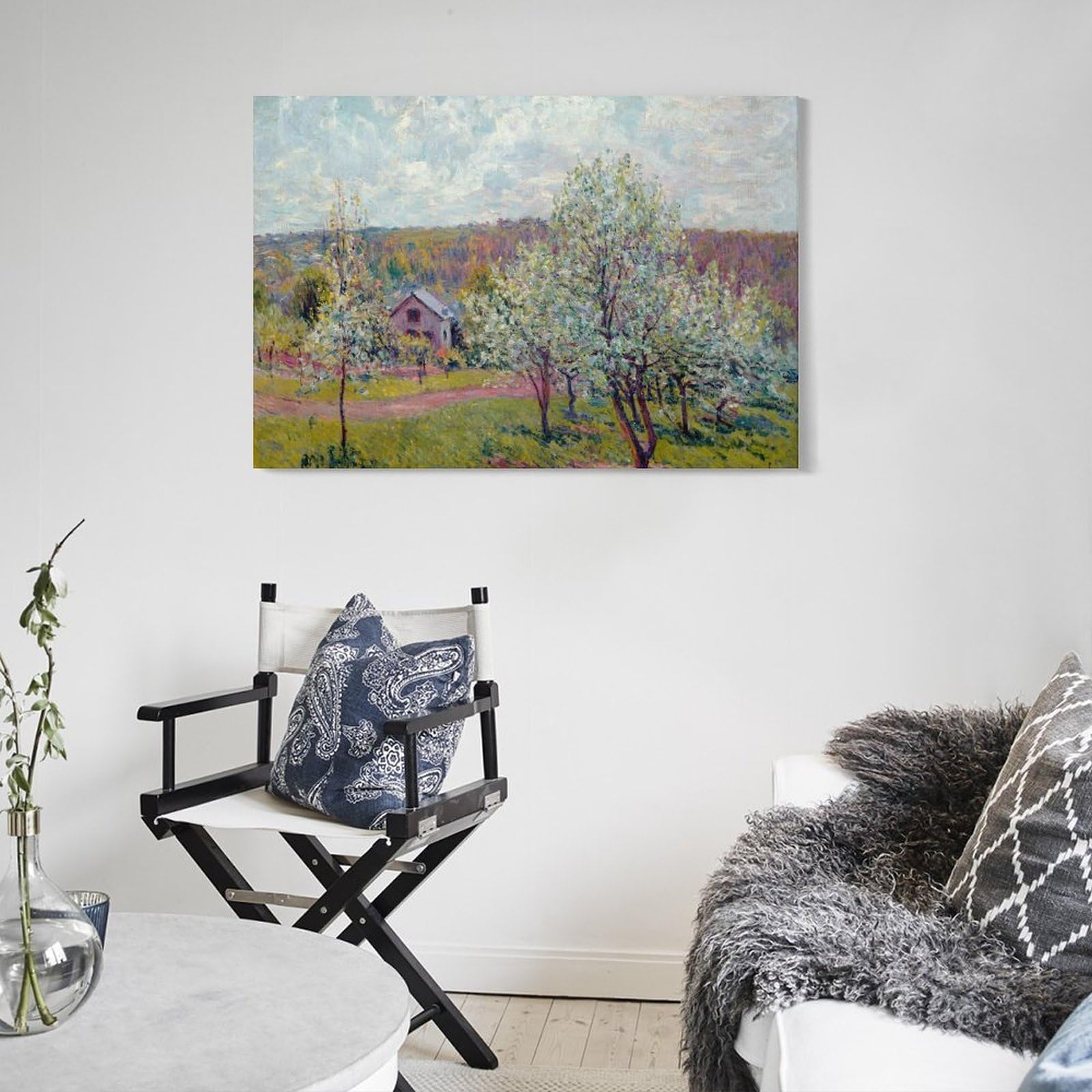 Amazon.co.jp: パリの春、リンゴの花、1879年 アルフレッド・シスレー