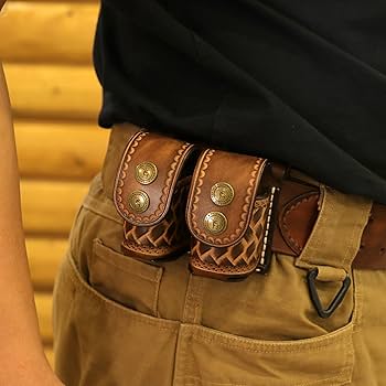 Amazon.co.jp: TOURBON スピードローダーポーチ 本革製 ベルト