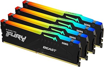 Amazon.com: Kingston FURY Beast RGB 128GB (4x32GB) 5200MT/s CL40