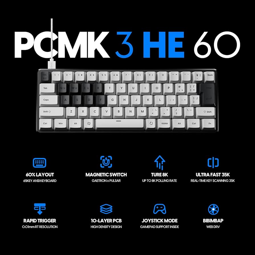 Amazon.co.jp: Pulsar Gaming Gears PCMK3HE 60 Hall Effect Magnetic