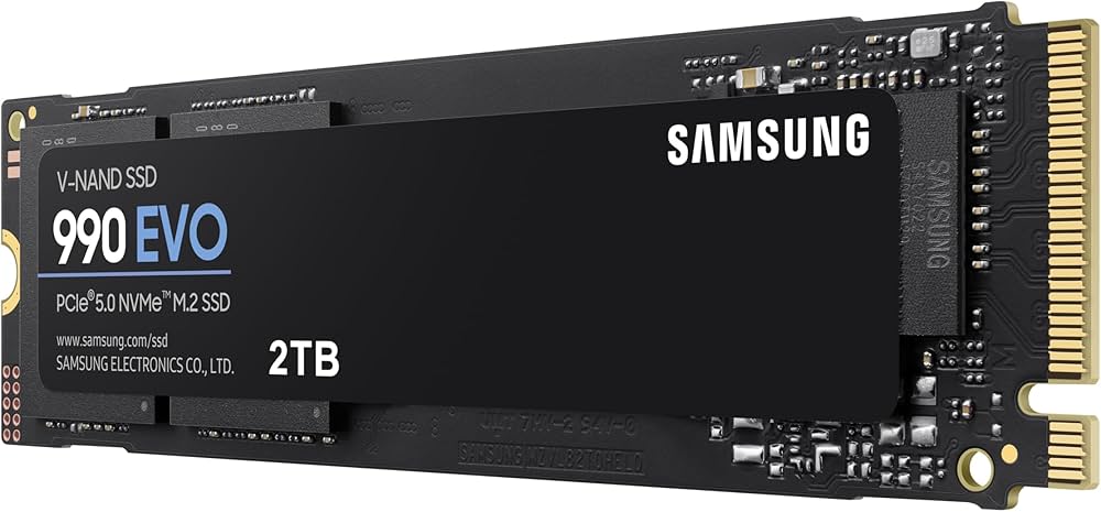 Samsung 990 EVO NVMe M.2 SSD 2TB, PCIe 4.0 x4 / PCIe 5.0 x2, NVMe