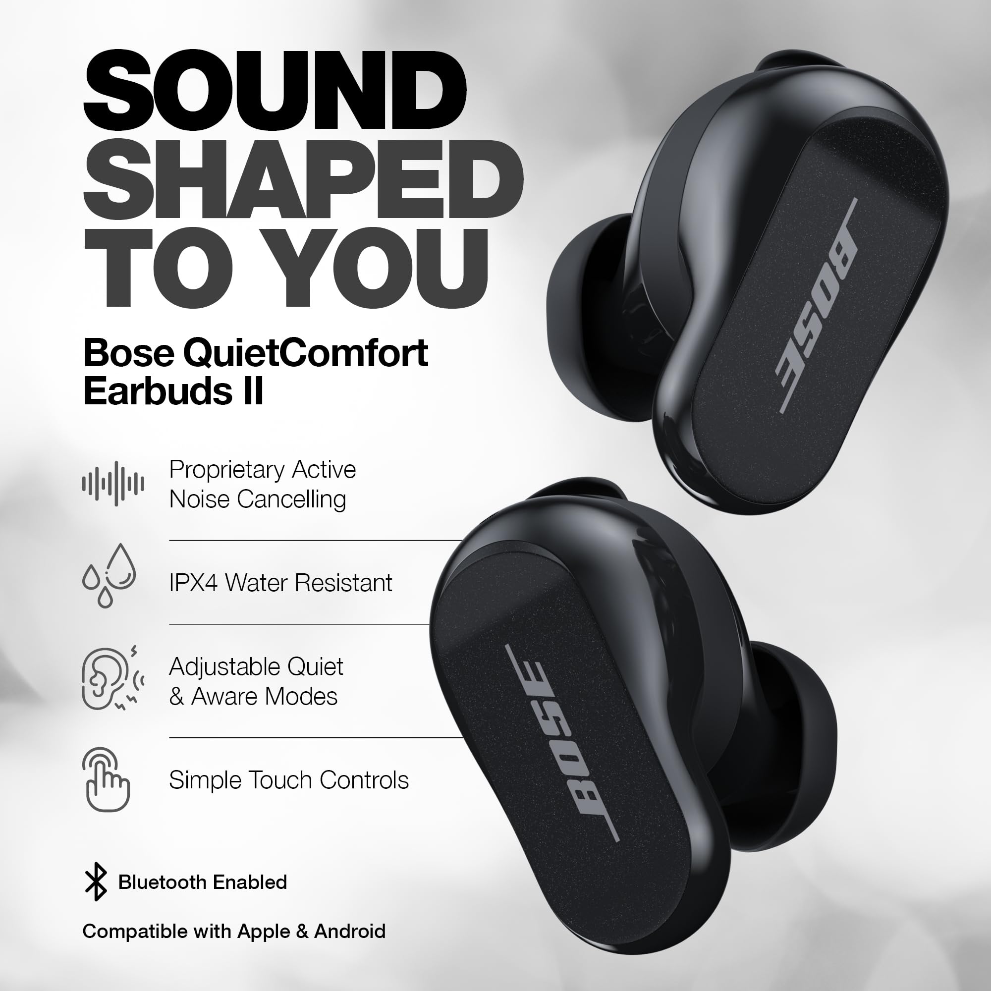 Bose QuietComfort Earbuds II Bundle with Protective Silicone