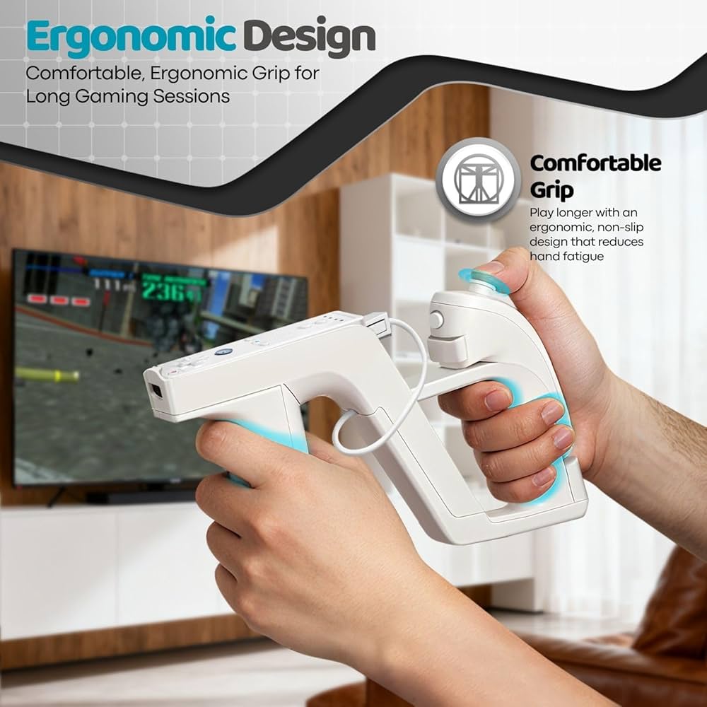 Amazon.com: TNP Zapper Gun for Nintendo Wii 2 Pack Wireless
