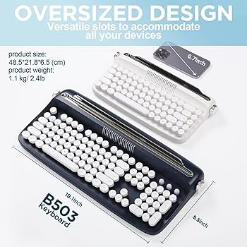 Amazon | YUNZII ACTTO B503 無線タイプライターキーボード レトロ