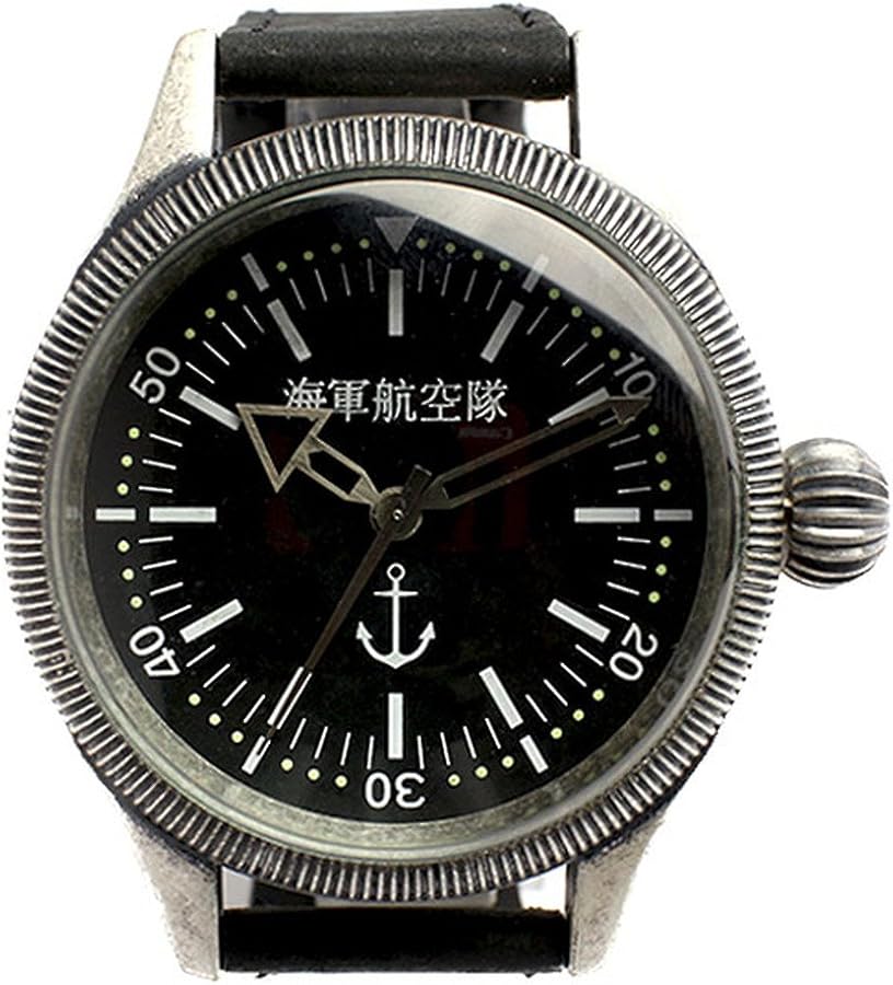Amazon.co.jp: 復刻 在庫限り 正規品 海軍航空隊 699 本革帝国海軍時計