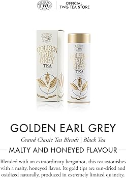 Amazon.co.jp: 【TWG Tea】Golden Earl Grey｜缶入り茶葉100g｜黄金色