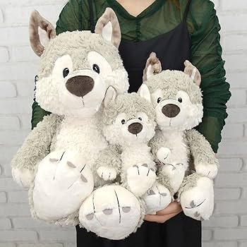 Amazon.co.jp: 【NICI】FF2024 ウルフ ウィニー ぬいぐるみ25cm グレー