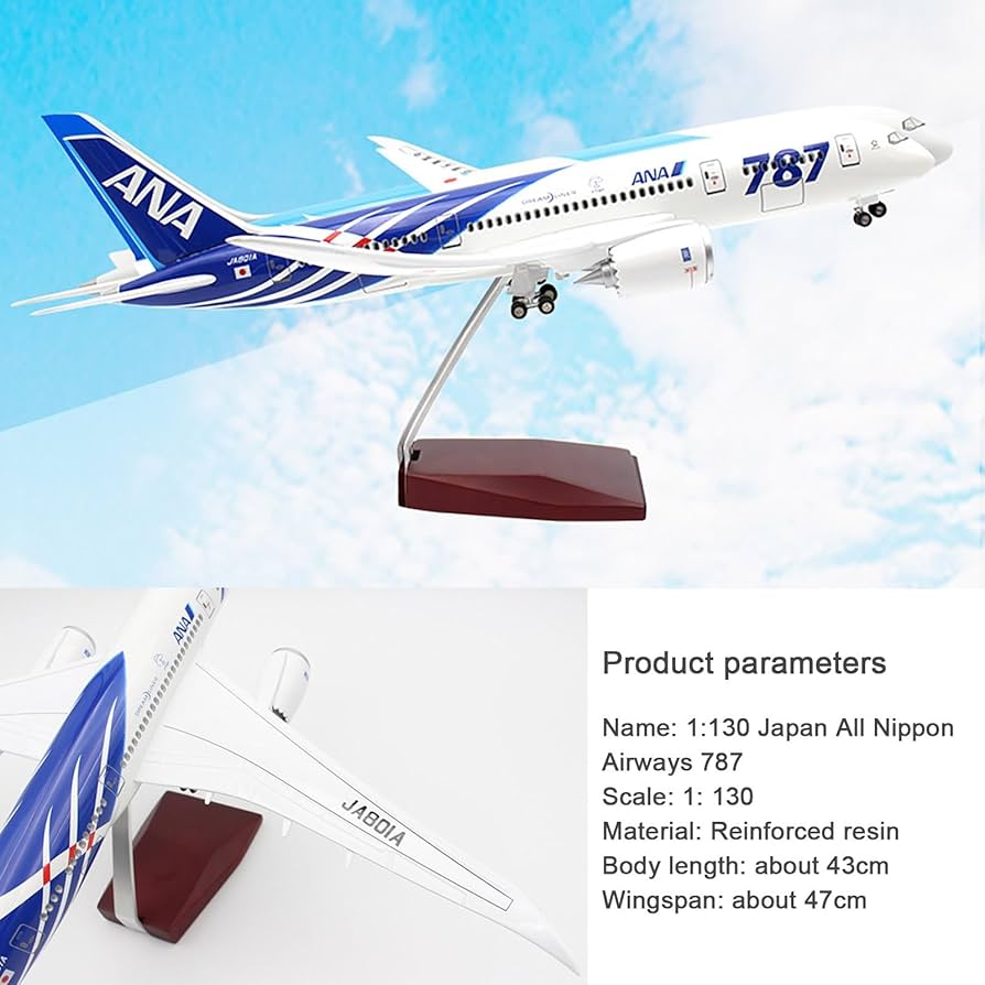 Amazon.co.jp: 16.9 インチ 1:130 スケールモデル飛行機 ANA B787