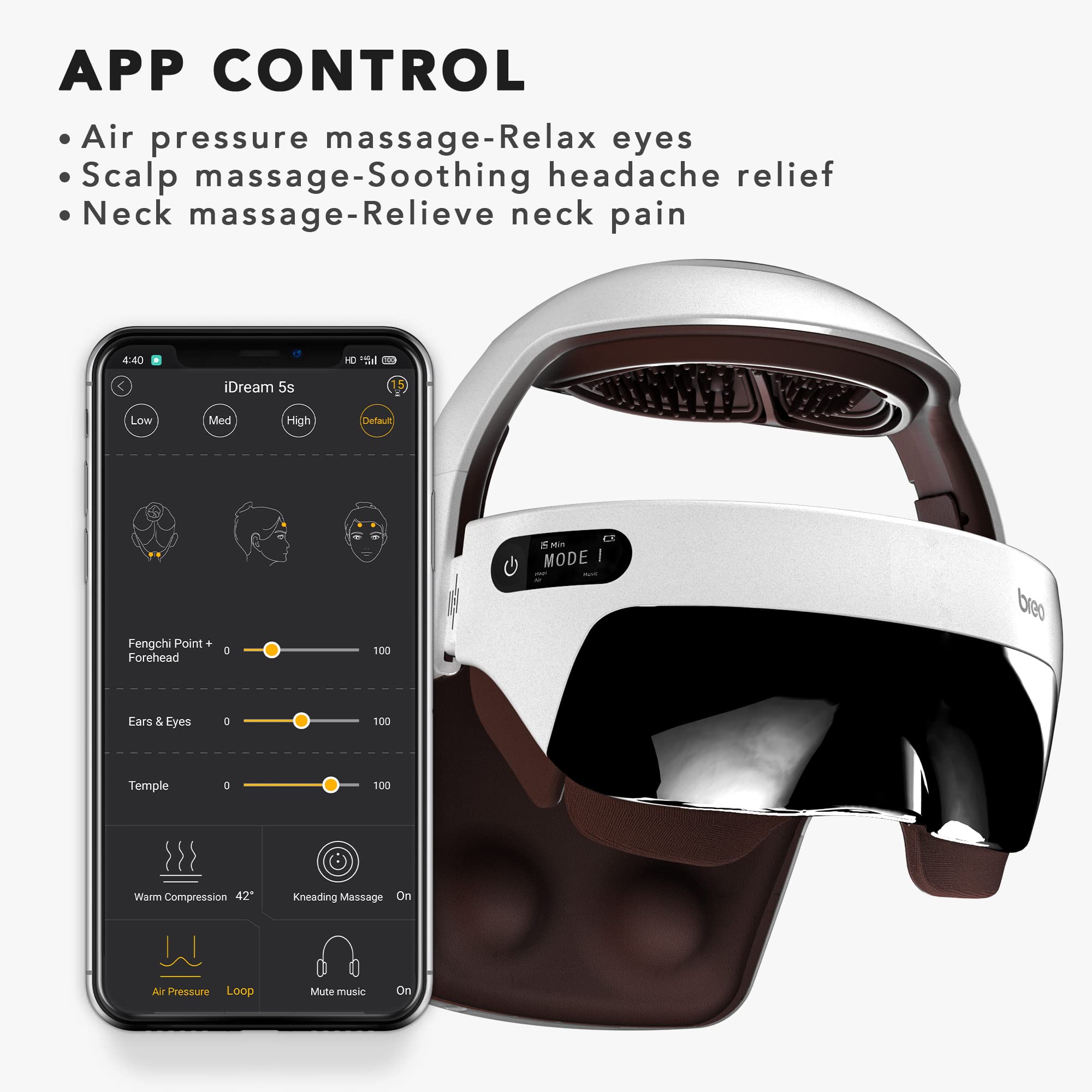 Amazon | BREO breo i-Brain 5S BRH5000H | Breo | アイマッサージャー