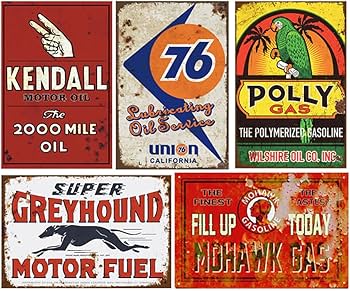 Amazon.com: 24 Pieces Reproduced Vintage Style Garage Tin Signs