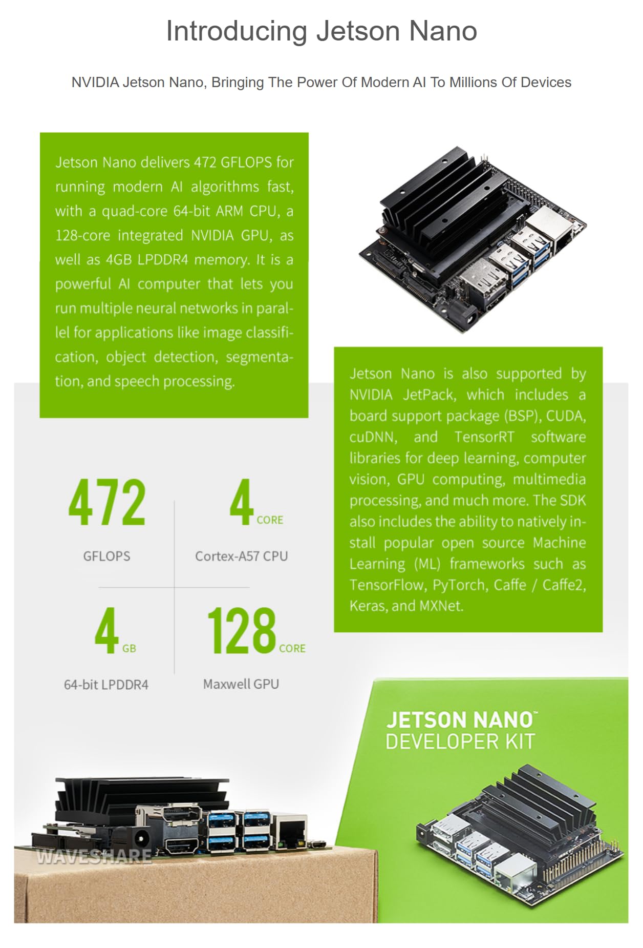 Amazon | Jetson Nano 開発者キット B01 パッケージ A、Micro SD