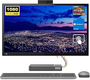 Amazon.com: Lenovo IdeaCentre 5 AIO,24 吋FHD 觸控螢幕一體式桌上型