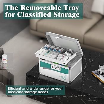 Amazon.com: Glosen Medicine Lock Box with code, Medication lock