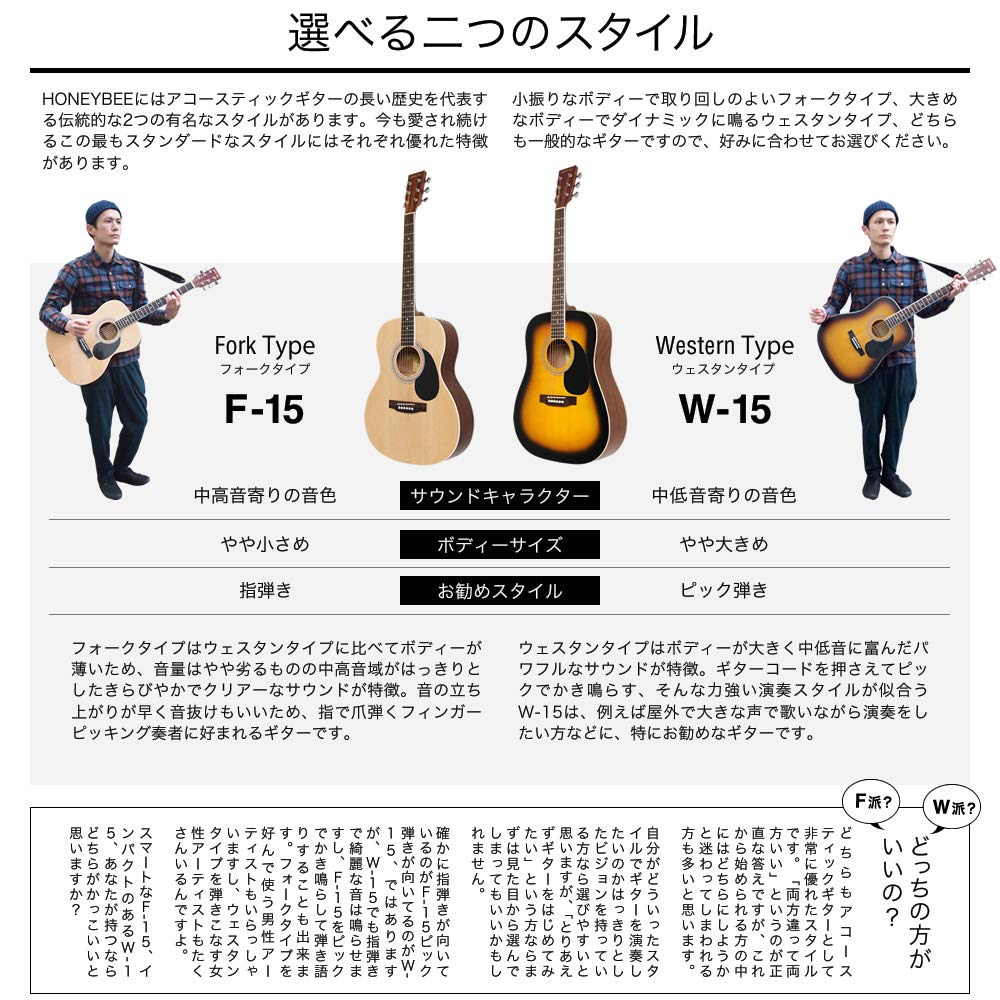 Amazon | HONEY BEE ハニービー アコースティックギター フォーク