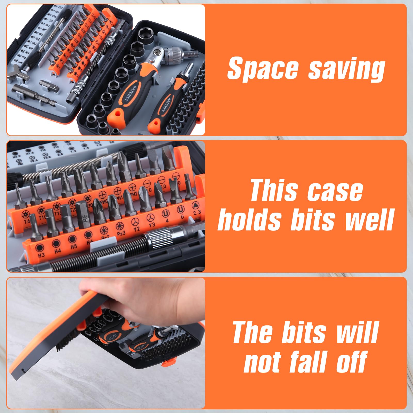 Amazon | LEONTOOL ラチェットドライバーセット 68in1 精密ドライバー