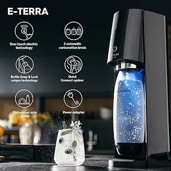 Amazon.com: Gaia Black Sparkling Water Machine: Home & Kitchen