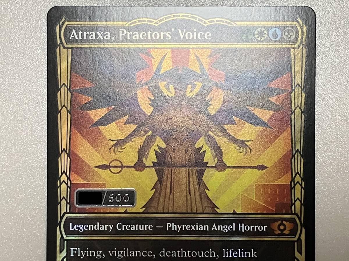 最安】MTG 法務官の声、アトラクサ シリアル ダブルレインボウfoil MTG