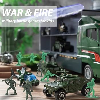 Amazon.co.jp: NERVUP 65個 陸軍おもちゃトラック リトルアーミー