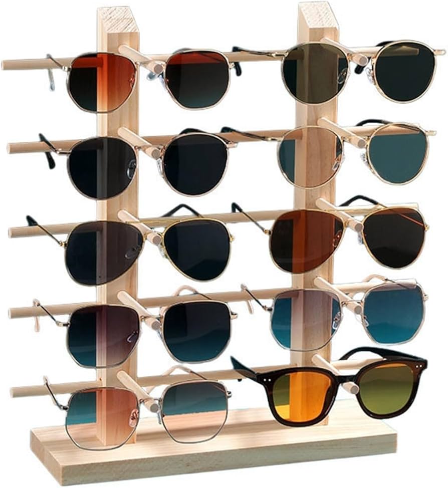 Amazon.co.jp: 眼鏡スタンド サングラススタンド 木製 ディスプレイ