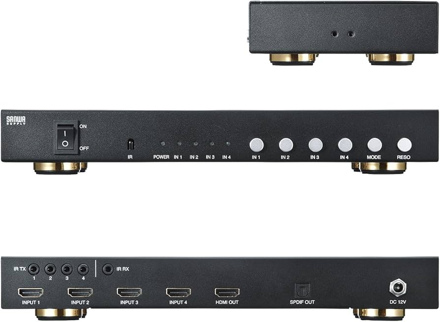 Amazon | サンワサプライ 4入力1出力HDMI画面分割切替器 SW-HD41MTV